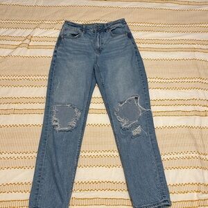 American Eagle Outfitters Blue Ripped Boyfriend Jeans